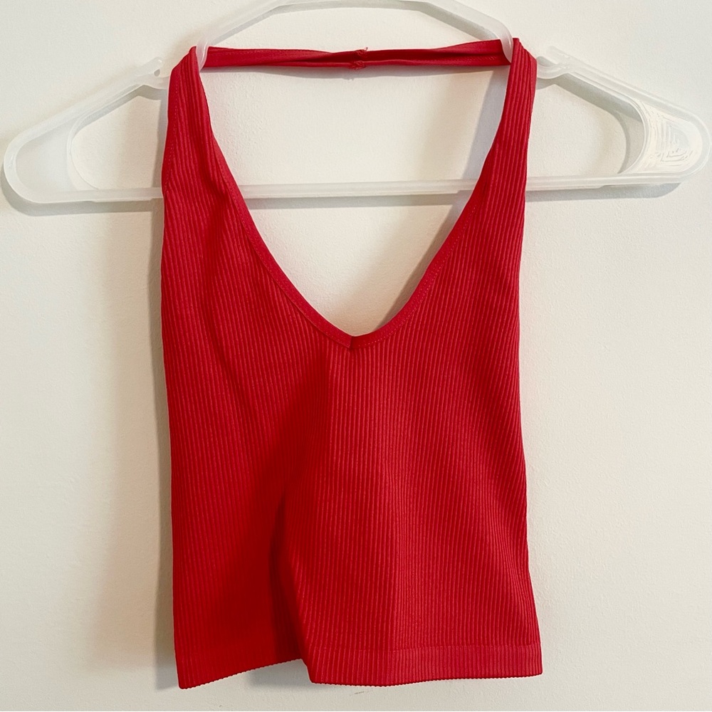 Red Halter Tank - Picture 2 of 3